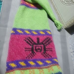 Elf Colorful Wool Knit Hat From Ecuador Tween/kids
